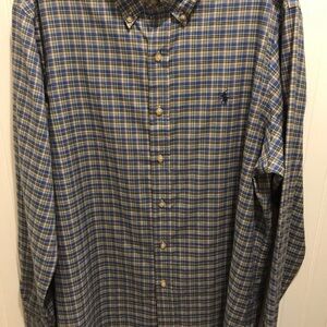 Ralph Lauren Blue Label Mens Shirt L Colorful Plaid Button-Up Long Sleeve NWOT